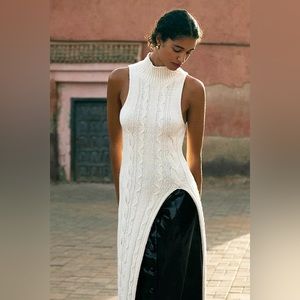 Pilcro long line cable tunic sweater
